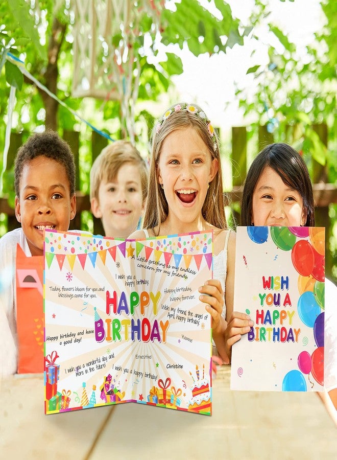 Nezyo Large Happy Birthday Greeting Card Colorful Giant Greeting Card, 21.6 x 13.8 Inch Birthday Rainbow Balloons Cake Message for Kids Men Women,no Envelope - Image 5